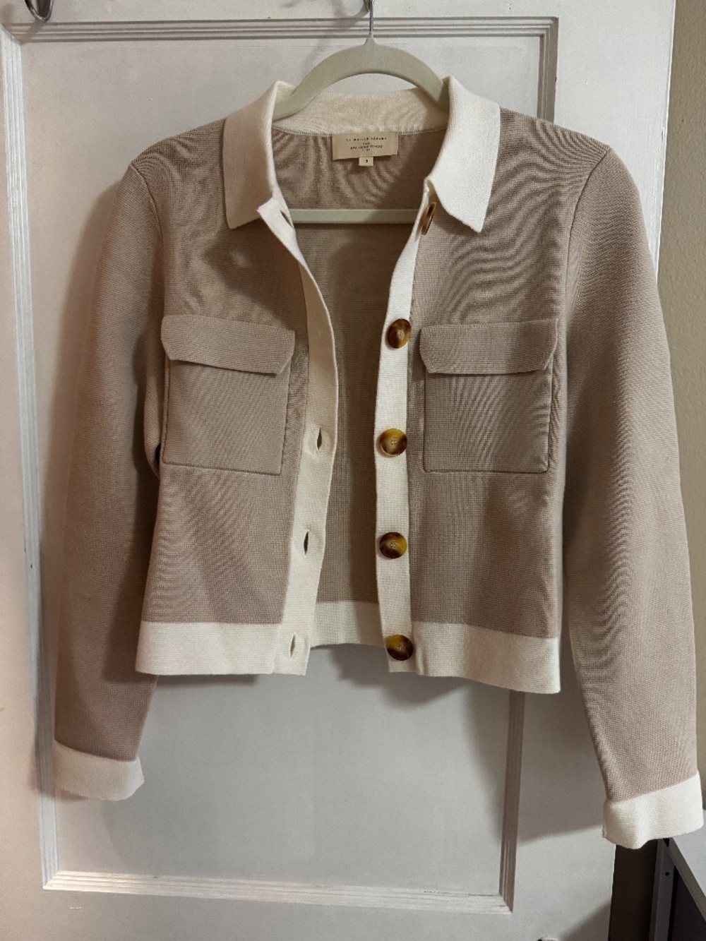 Sezane Betty Cardigan Beige